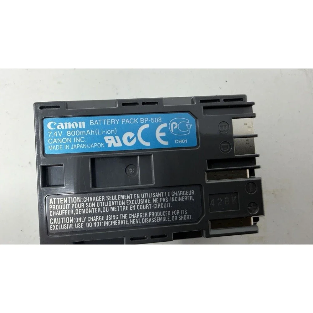 CANON BP-508 ORIGINAL BATTERY PACK LI-ION 800MAH 7.4V BP508 EOS D60 MV700 G6